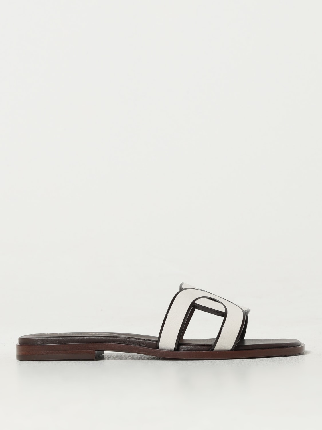 TOD'S SANDALI BASSI: Sandalo Chain Tod's in nappa , Bianco - Img 1