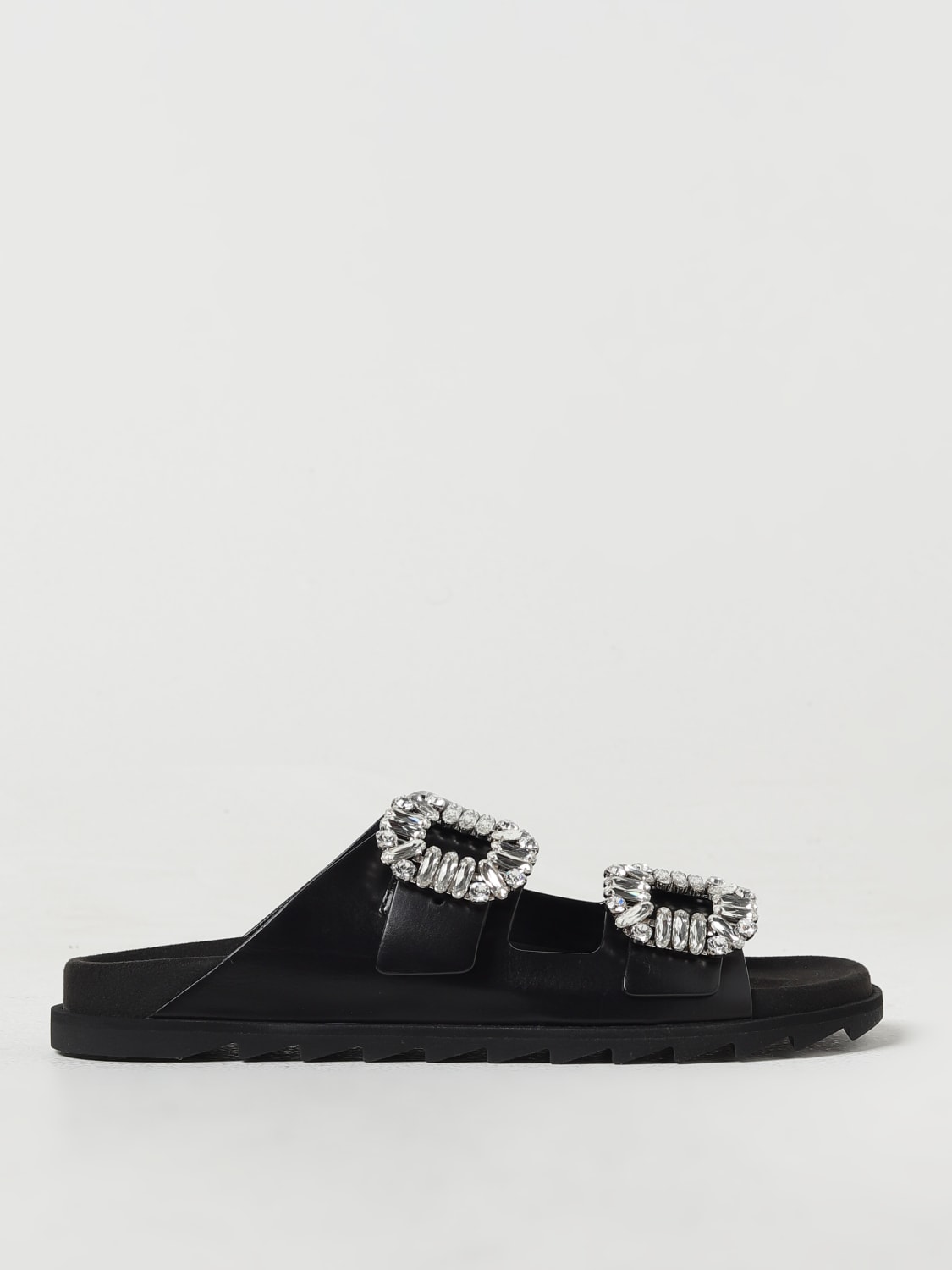 ROGER VIVIER FLAT SANDALS: Shoes woman Roger Vivier, Black - Img 1