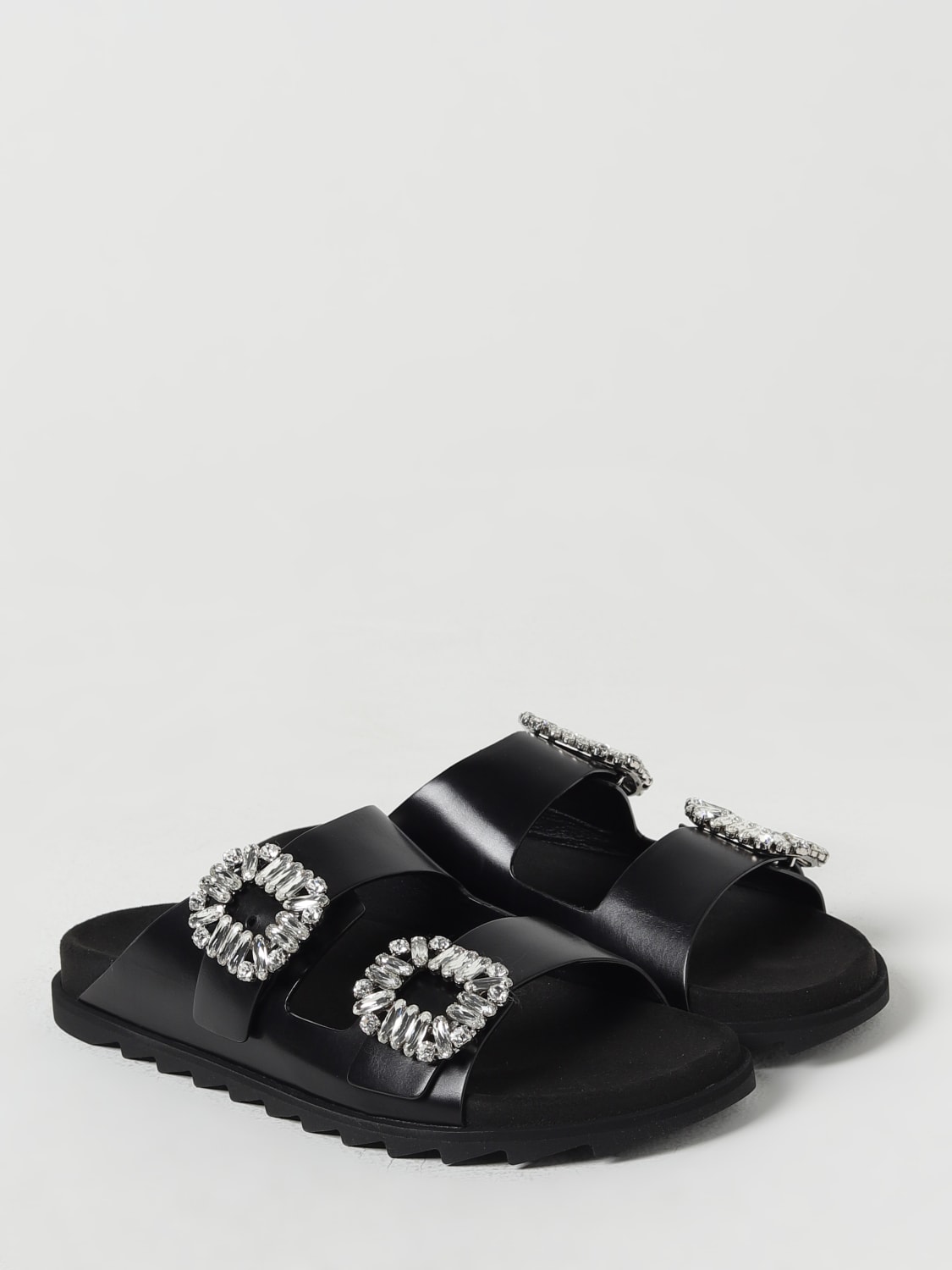 ROGER VIVIER FLAT SANDALS: Shoes woman Roger Vivier, Black - Img 2