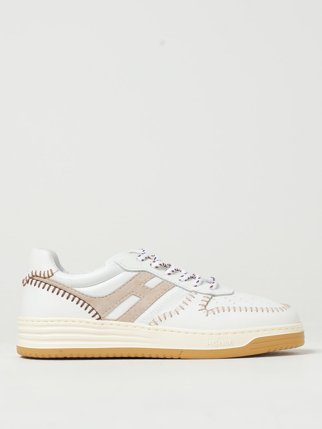 HOGAN Sneakers H630 in pelle Beige Sneakers Hogan HXW6300EU5CPJ9 online su GIGLIO.COM