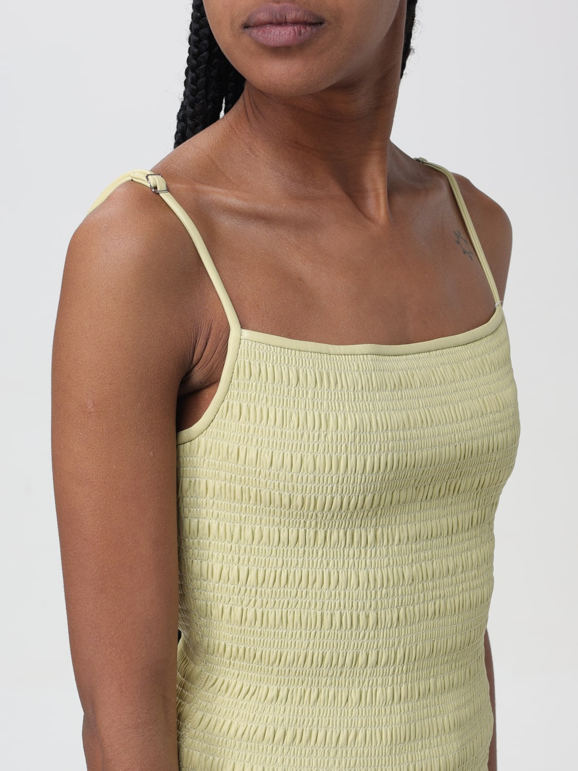 NANUSHKA TOP E BLUSE: Top a fascia stretch Nanushka, Verde - Img 5