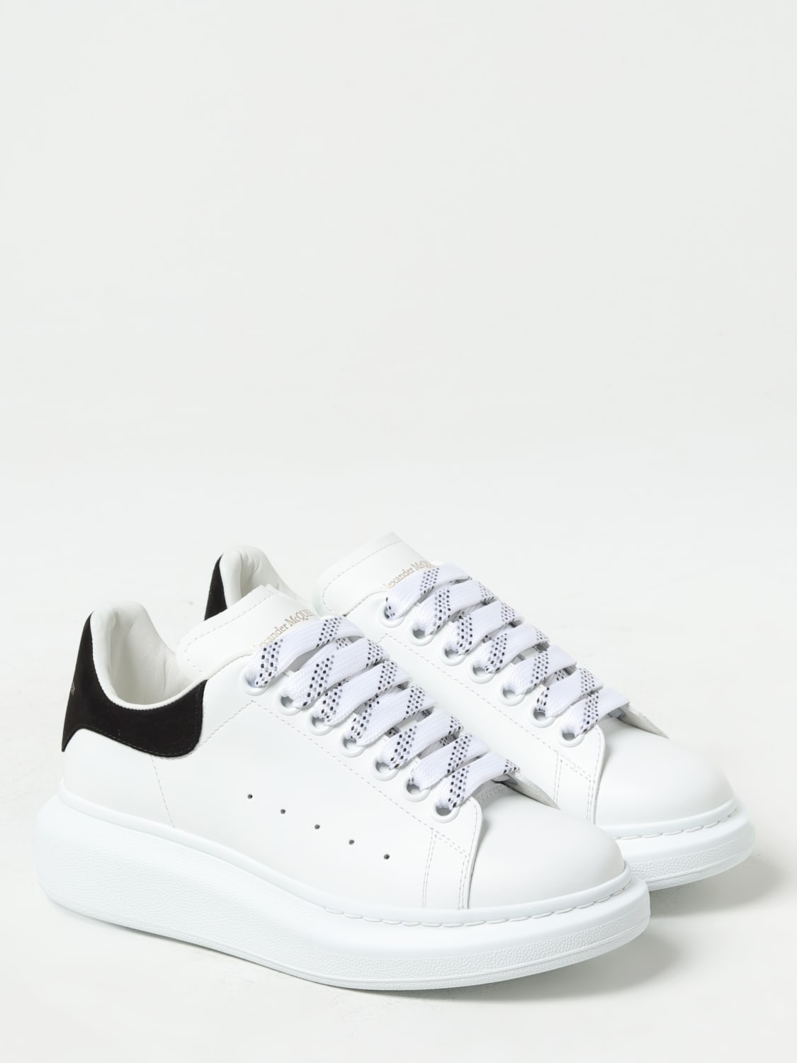 MCQUEEN: Larry leather sneakers - White | McQueen sneakers