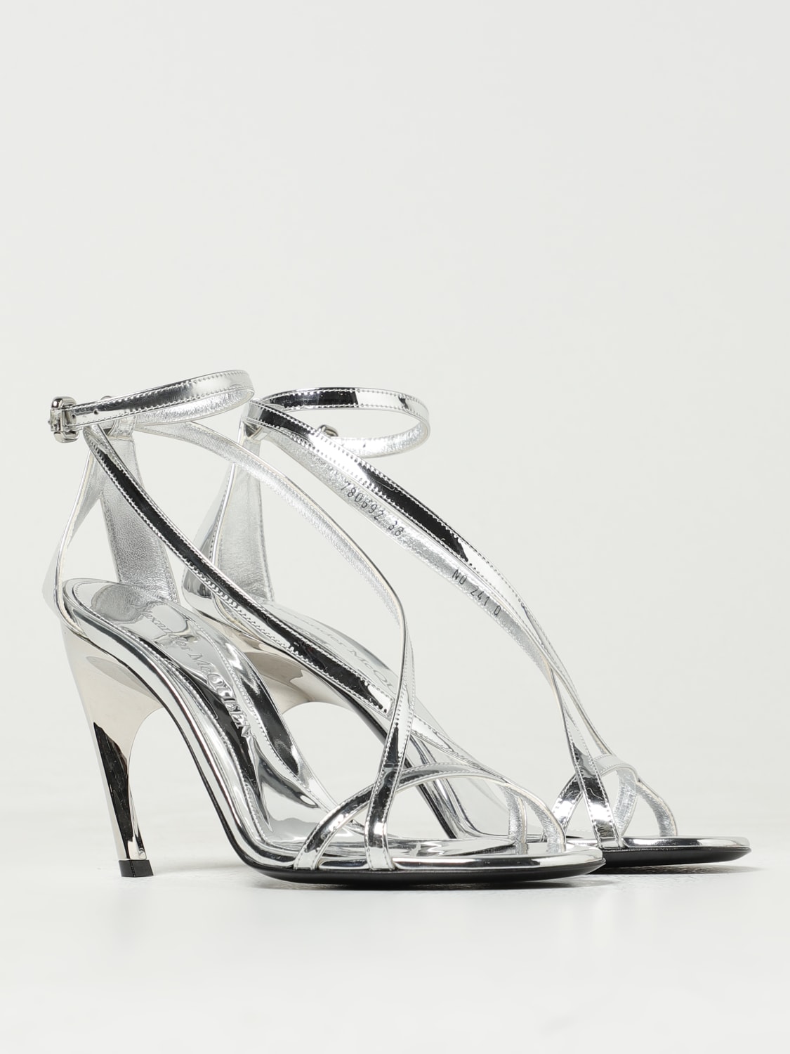 サンダル・ミュール Seal Heeled Sandals - Alexander McQueen - Leather - Silver Seal Heeled Sandals - Alexander McQueen - Leather - Silver