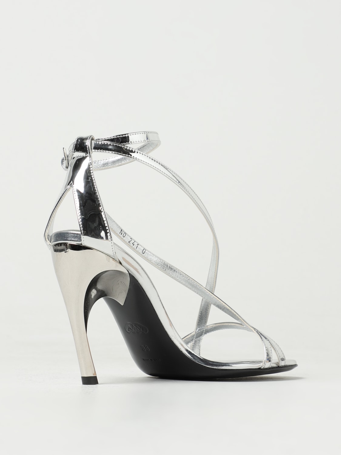 サンダル・ミュール ALEXANDER MCQUEEN 'Armadillo' sandals Silver 780692W4WG1 McQueen Outlet: Shoes woman - Silver | McQueen heeled