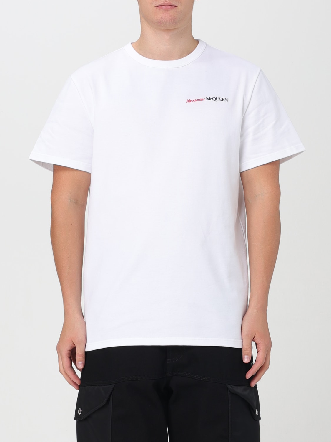 ALEXANDER MCQUEEN T-SHIRT: Alexander McQueen t-shirt with mini logo, White - Img 1