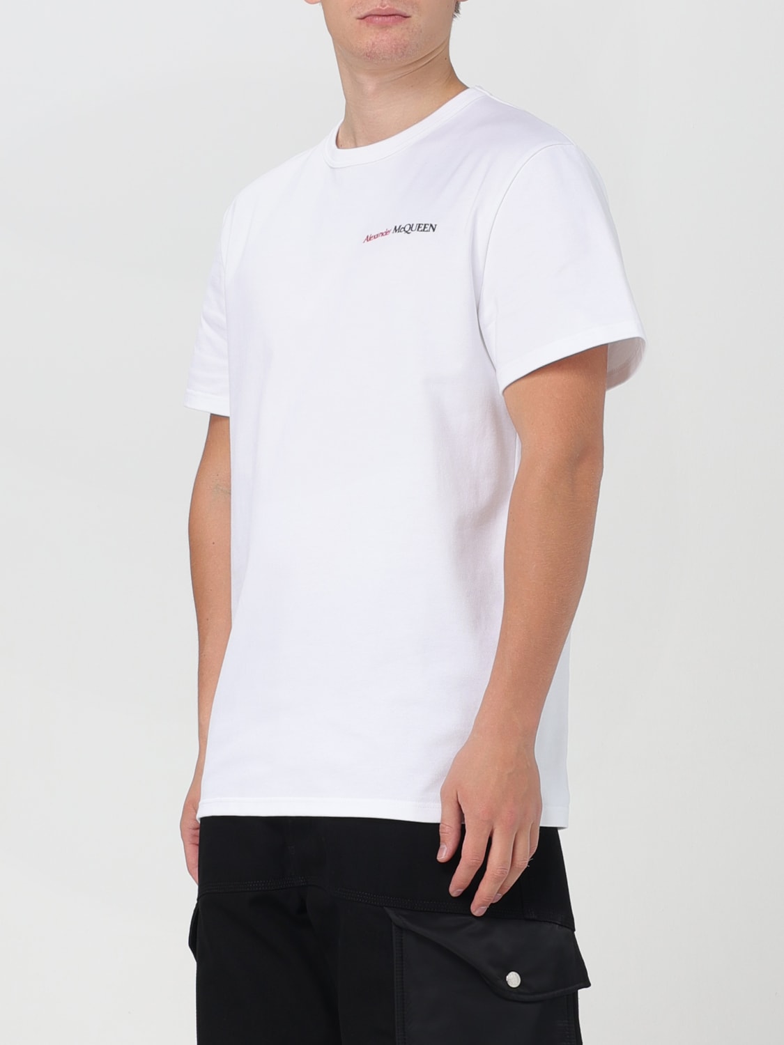 【関税&送料込】Alexander Mcqueen White Oversized T-Shirt Wi Oversized McQueen T-Shirt White for Men | Alexander McQueen