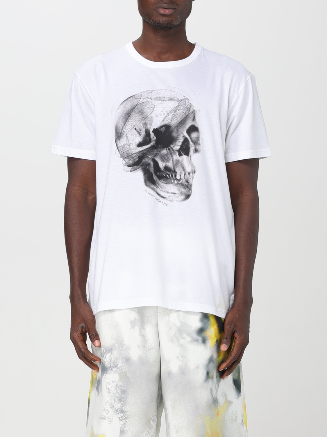 Giglio T-shirt Alexander McQueen con stampa Skull