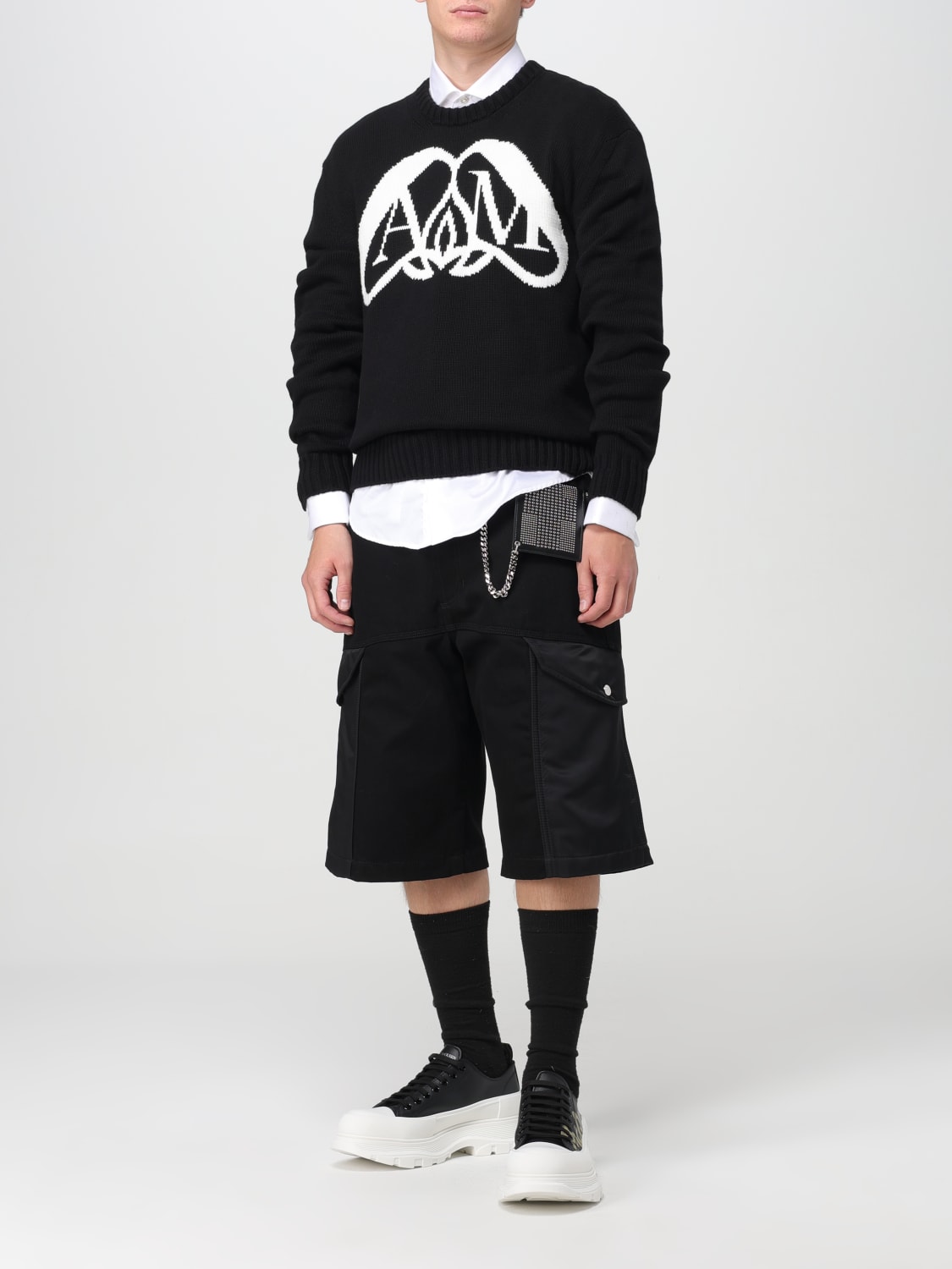 ALEXANDER MCQUEEN ショートパンツ: ショートパンツ メンズ Alexander McQueen, ブラック - Img 2