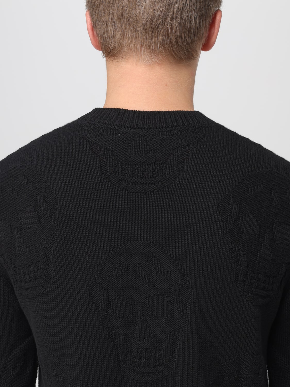 【Alexander McQueen】CREW NECK LG SLV◆775862Q1A71 MCQUEEN: sweater with all-over Skull - Black | McQueen