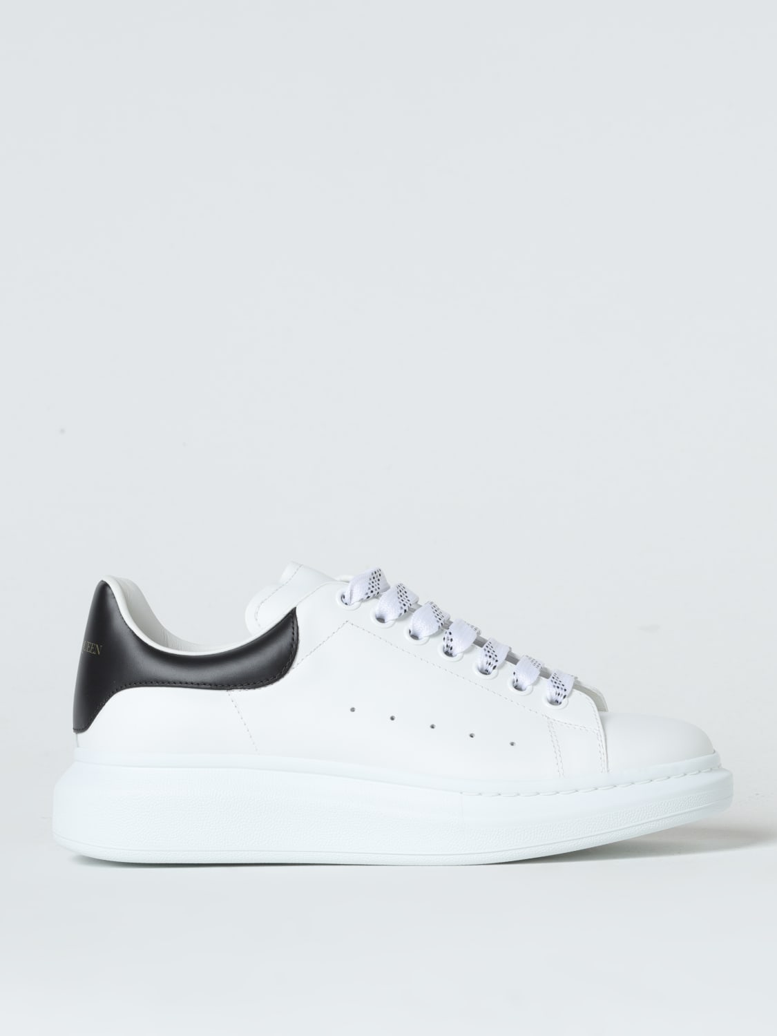 MCQUEEN: Larry leather sneaker - White | McQueen sneakers