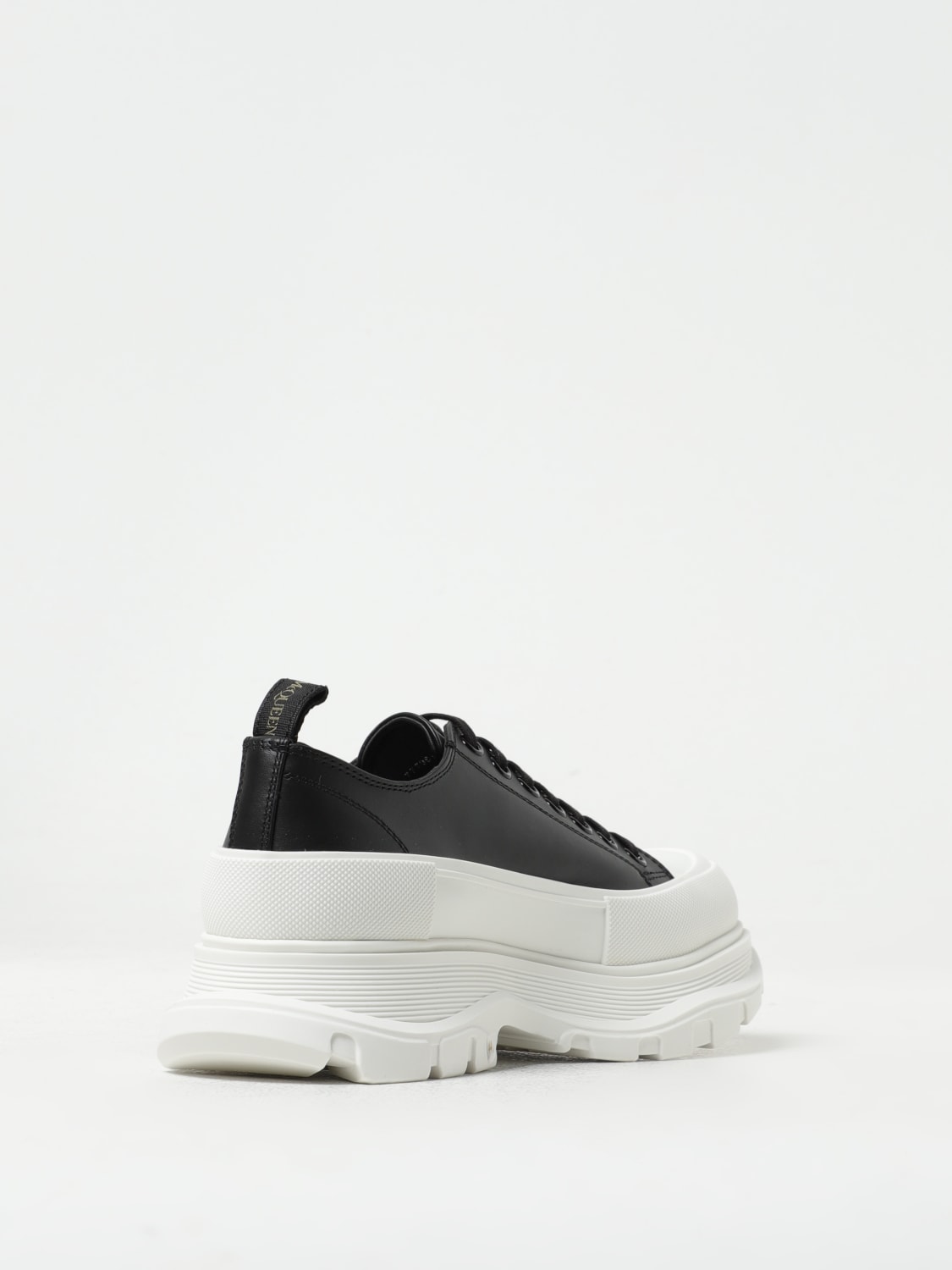 MCQUEEN SNEAKERS: McQueen tread slick graffiti nappa leather sneakers, Black - Img 3