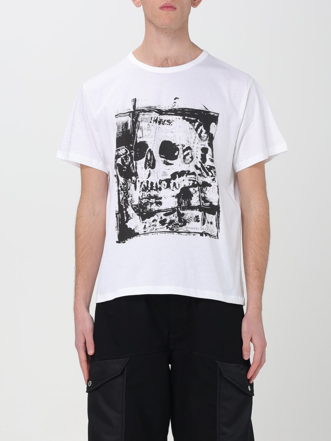 Giglio T-shirt Alexander McQueen con stampa teschio