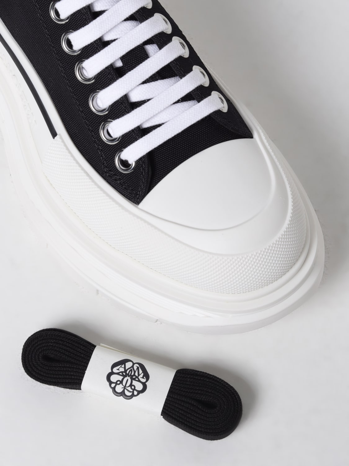 MCQUEEN SNEAKERS: McQueen sneakers in canvas, Black - Img 4