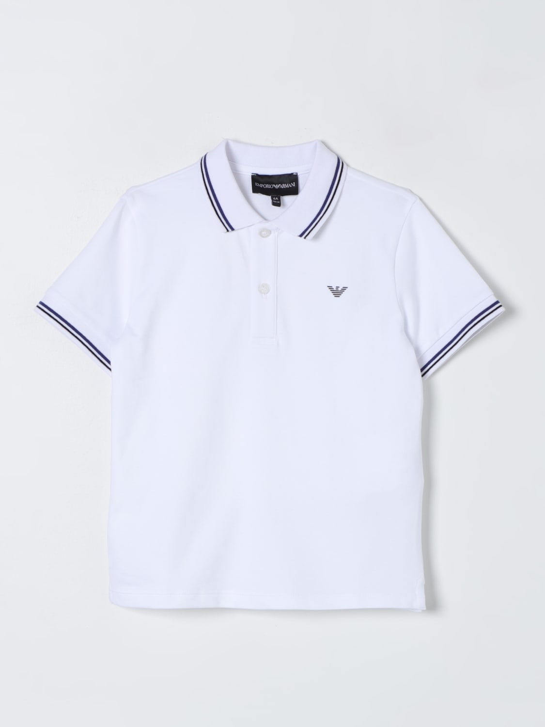 Emporio Armani Outlet Polo shirt kids Kids White Emporio Armani polo shirt 8N4FB31JPTZ online at GIGLIO.COM