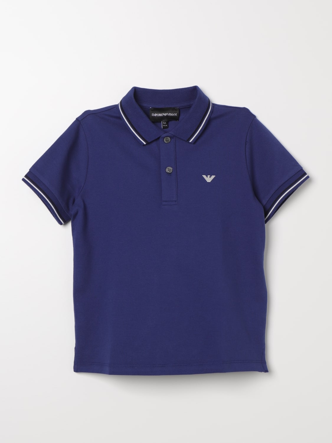 Emporio Armani Outlet Polo shirt kids Kids Royal Blue Emporio Armani polo shirt 8N4FB31JPTZ online at GIGLIO.COM