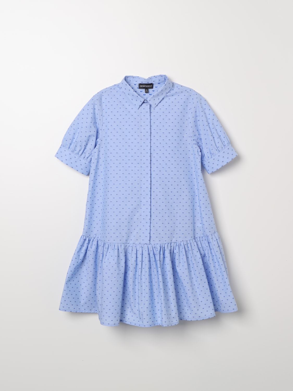 Emporio Armani Outlet Dress kids Kids Gnawed Blue Emporio Armani dress 3D3A234N8AZ online at GIGLIO.COM