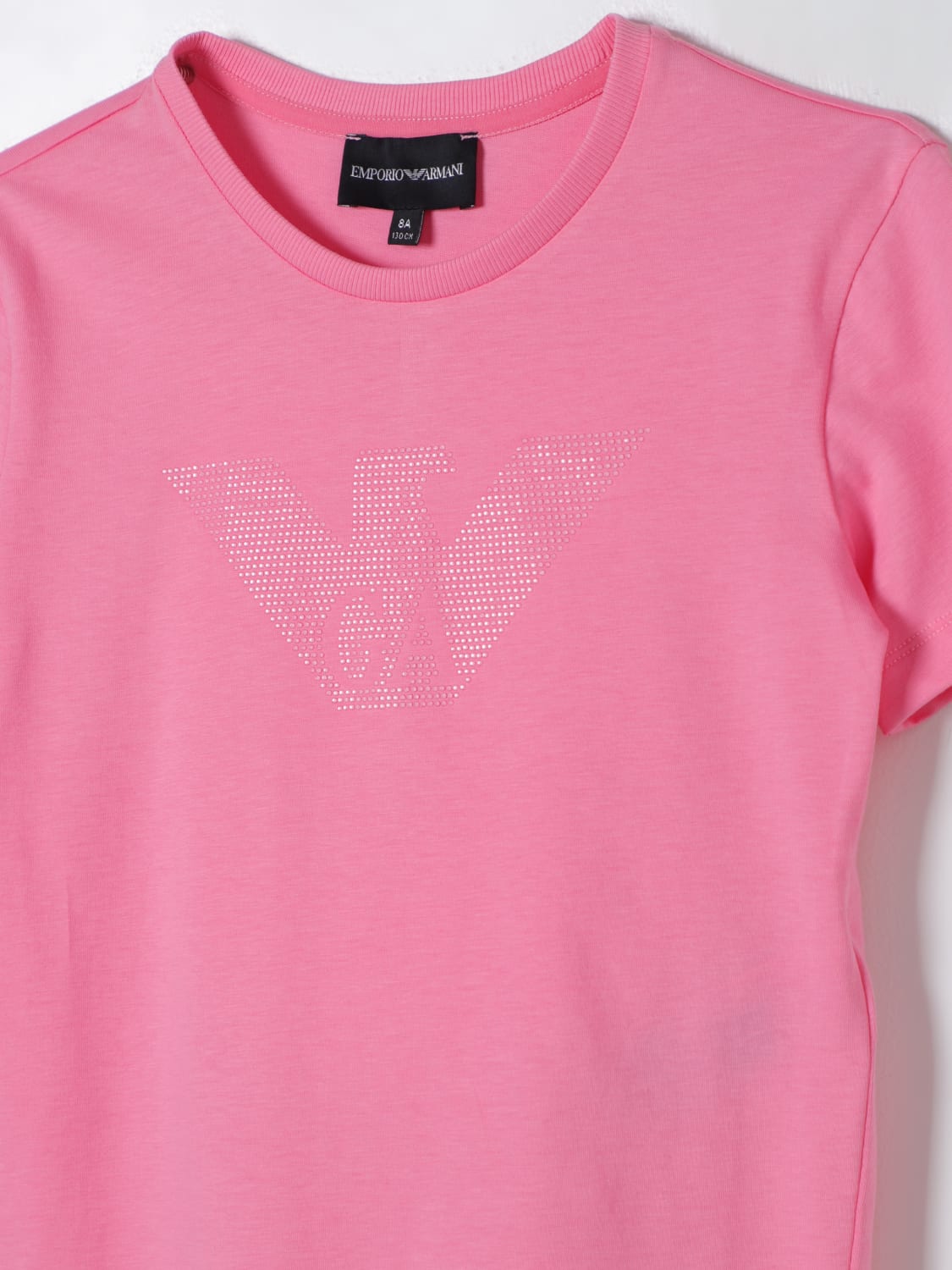 Pink armani t shirt hotsell