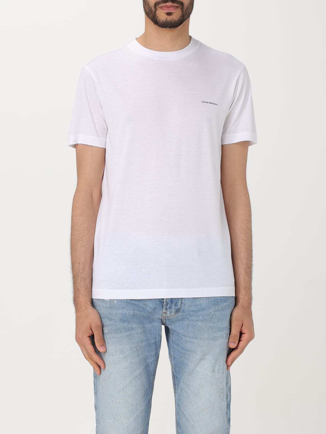 Armani t shirt mens white online
