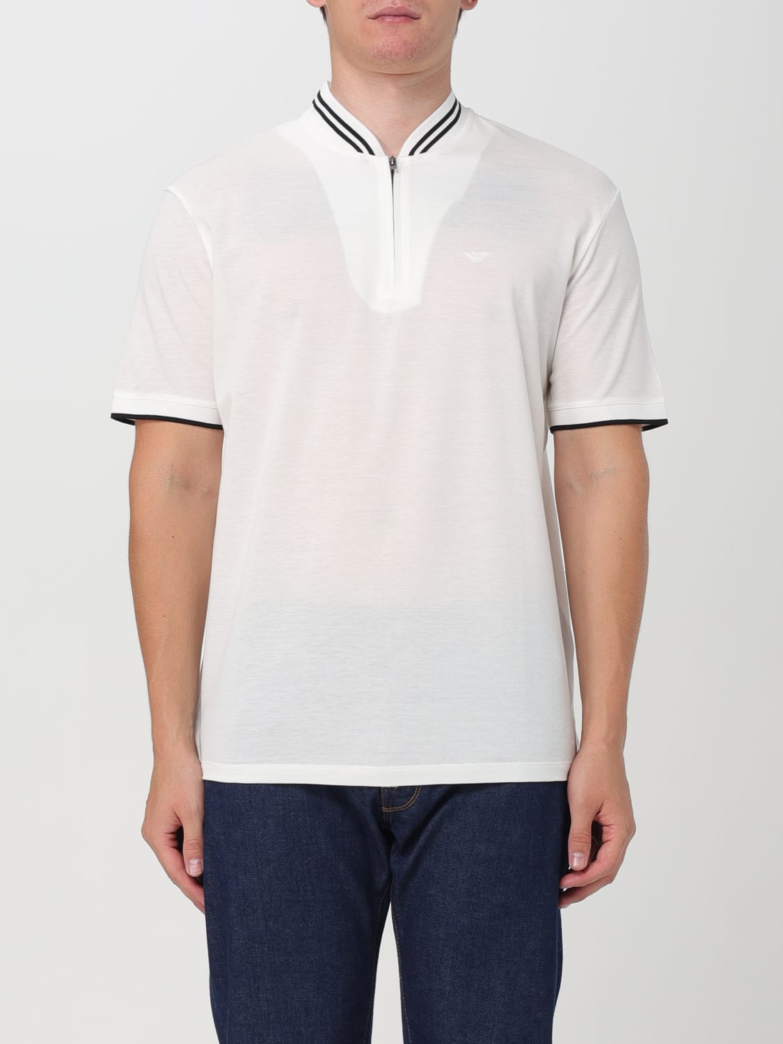 Giglio Polo Emporio Armani in piquet di cotone