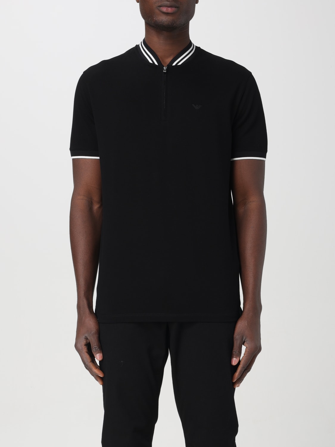 Emporio Armani Outlet Polo shirt men Black Emporio Armani polo shirt 3D1FM71JTKZ online at GIGLIO.COM