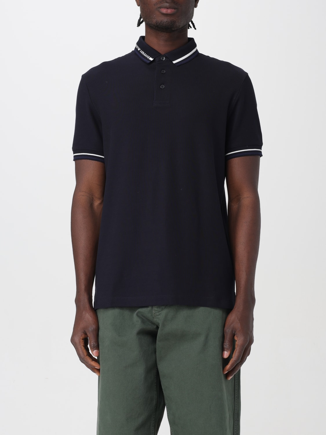Giglio Polo Emporio Armani in piquet di cotone