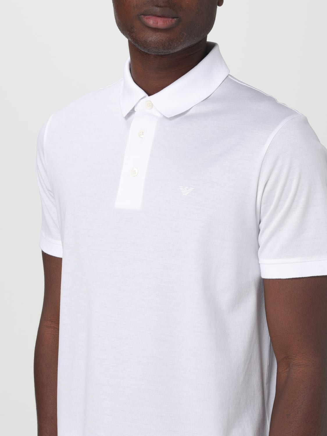 Mens white armani polo shirts top