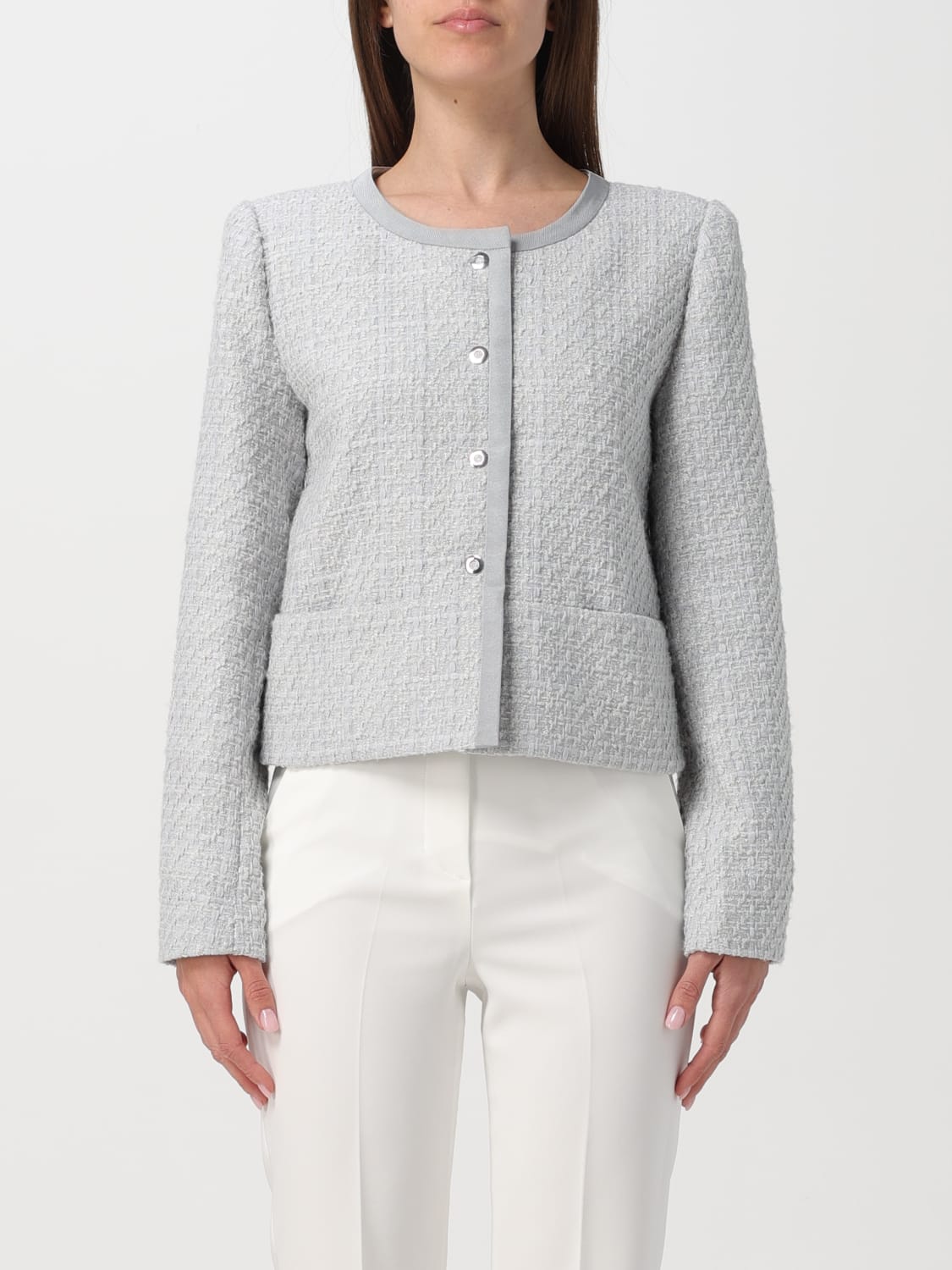 Emporio Armani Outlet Blazer woman Ice Emporio Armani blazer E3NG1AF9904 online at GIGLIO.COM