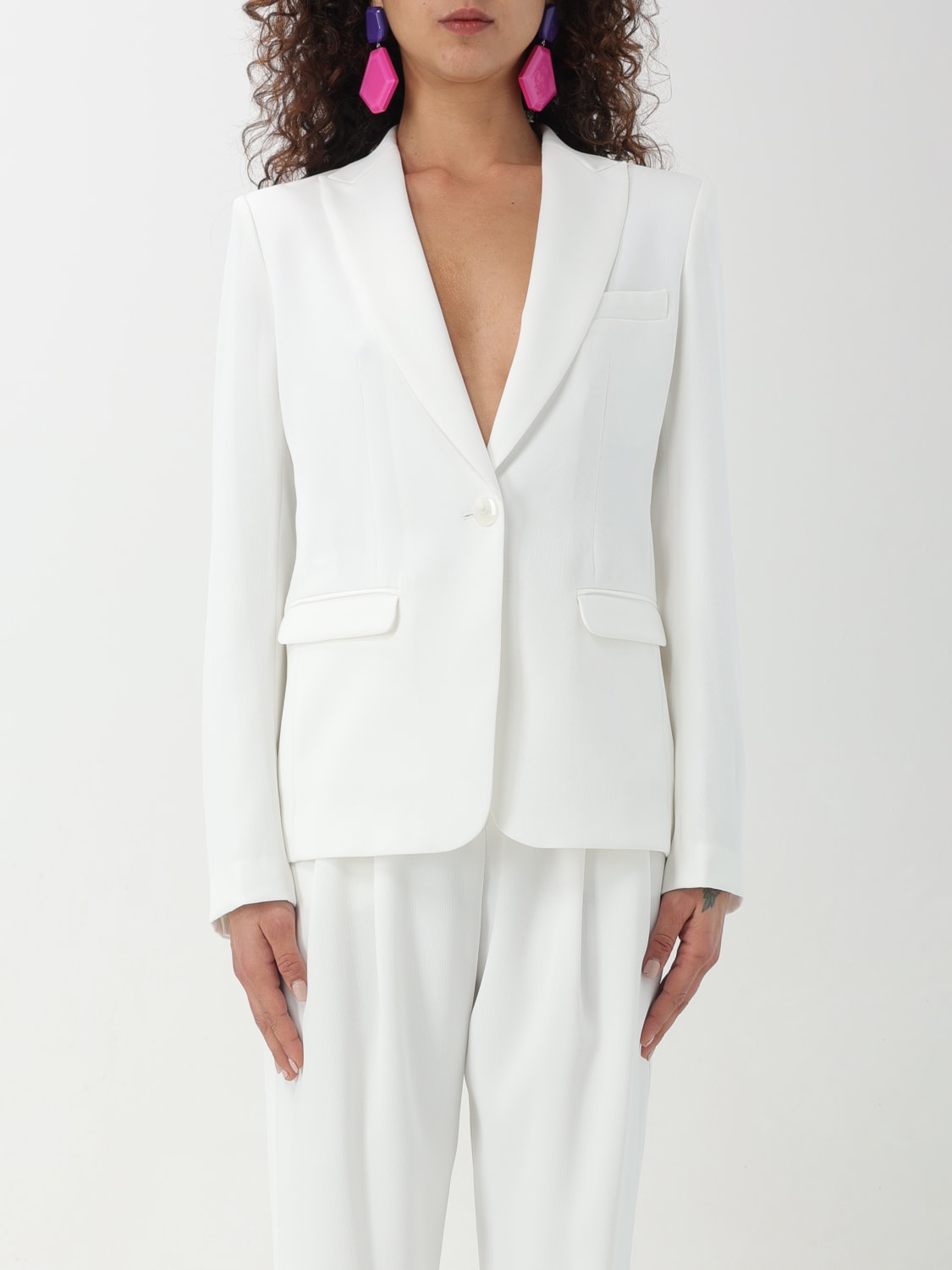 Emporio Armani Outlet Blazer femme Blanc Blazer Emporio Armani E3NG1NF9903 en ligne sur GIGLIO.COM