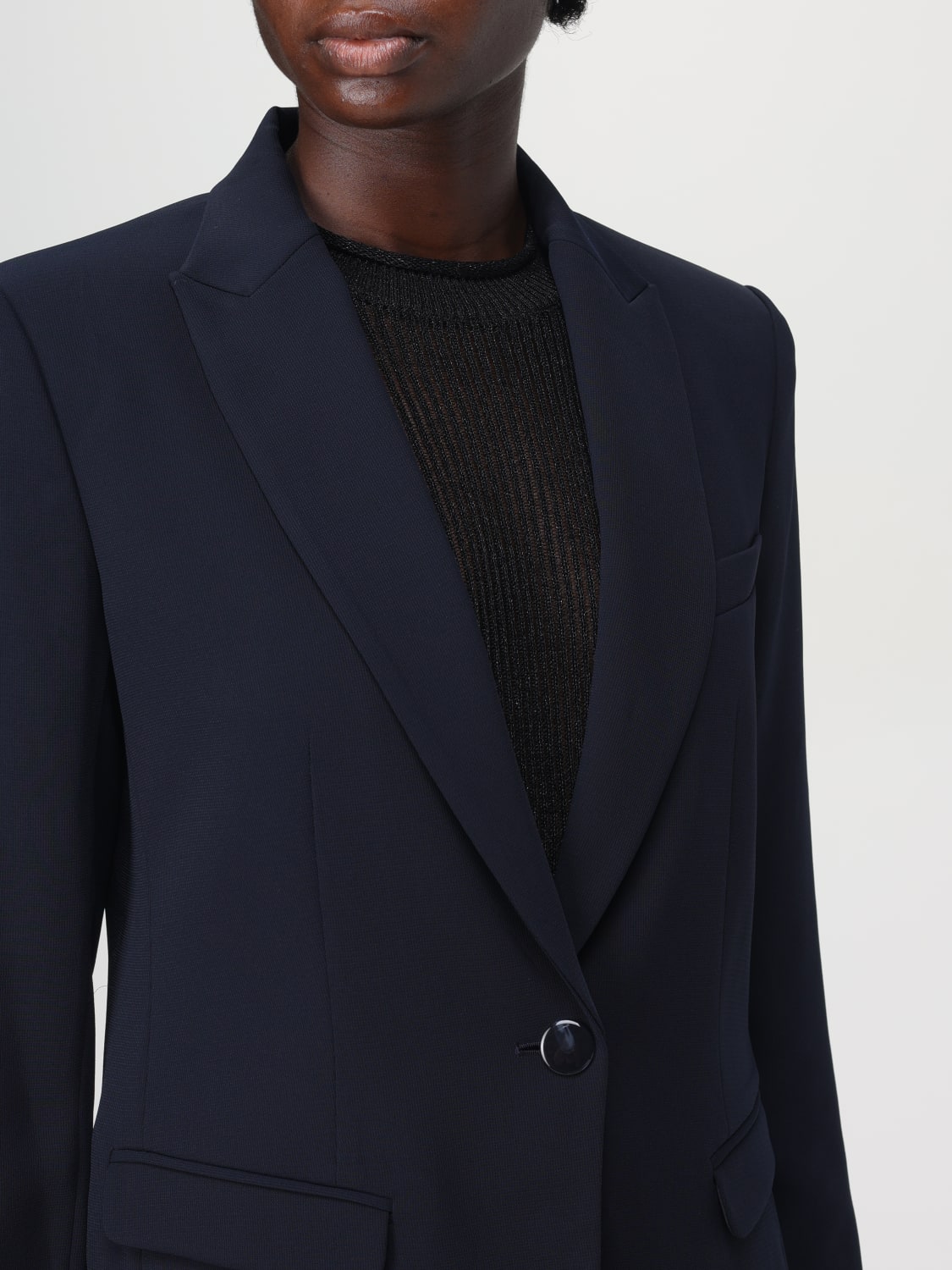 アウターその他 EMPORIO ARMANI Woman Blazer Blue E3NG1NF9903 927 Emporio Armani Outlet: Blazer woman - Blue | Emporio Armani