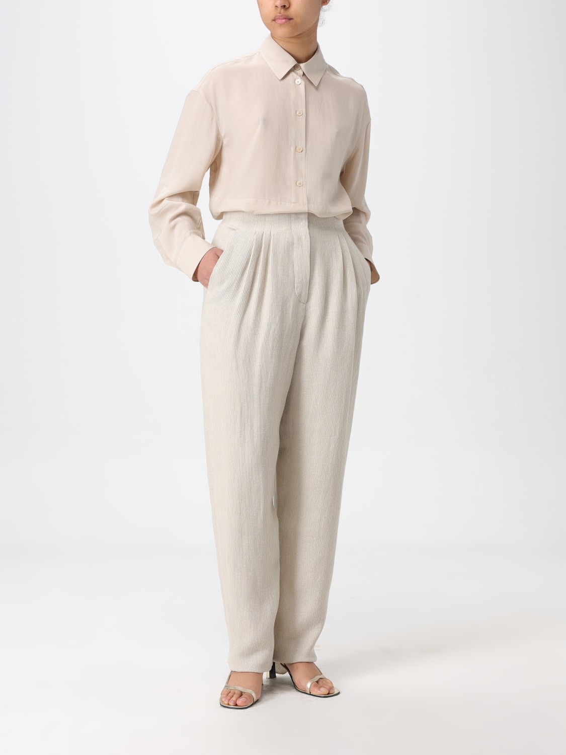 EMPORIO ARMANI Pantalon femme Naturel Pantalon Emporio Armani E3NP40F2207 en ligne sur GIGLIO.COM