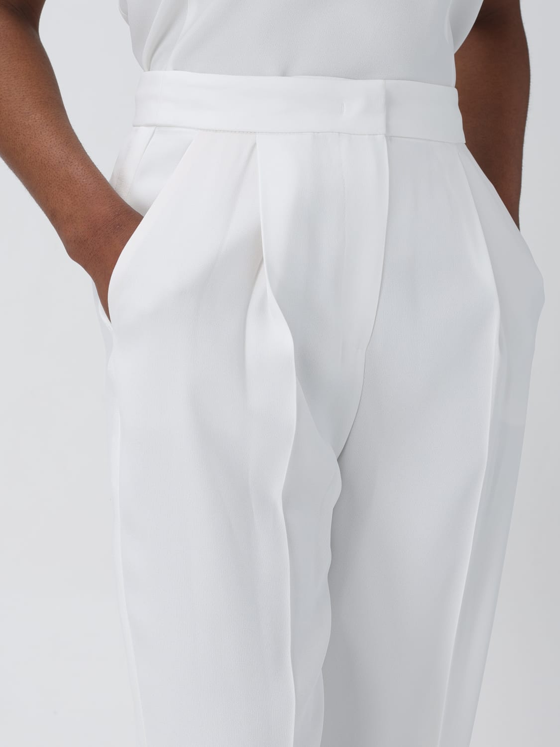 パンツ EMPORIO ARMANI Woman Pants White 0NP3BT02003 101 EMPORIO ARMANI: Pants woman - White | Emporio Armani pants