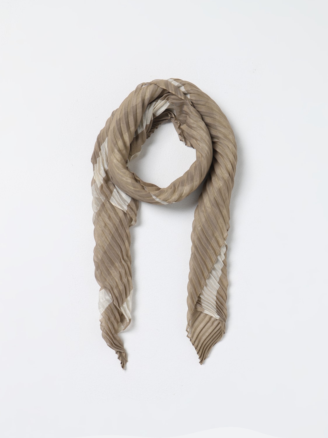 スカーフ EMPORIO ARMANI Woman Scarf Champagne 6352884R313 09951 Emporio Armani Outlet: Neck scarf woman - Champagne
