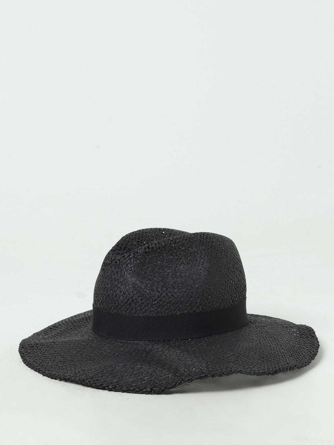 ハット EMPORIO ARMANI Woman Hat Black 6373614F500 0121 Emporio Armani Straw Hat | Black | FARFETCH GE