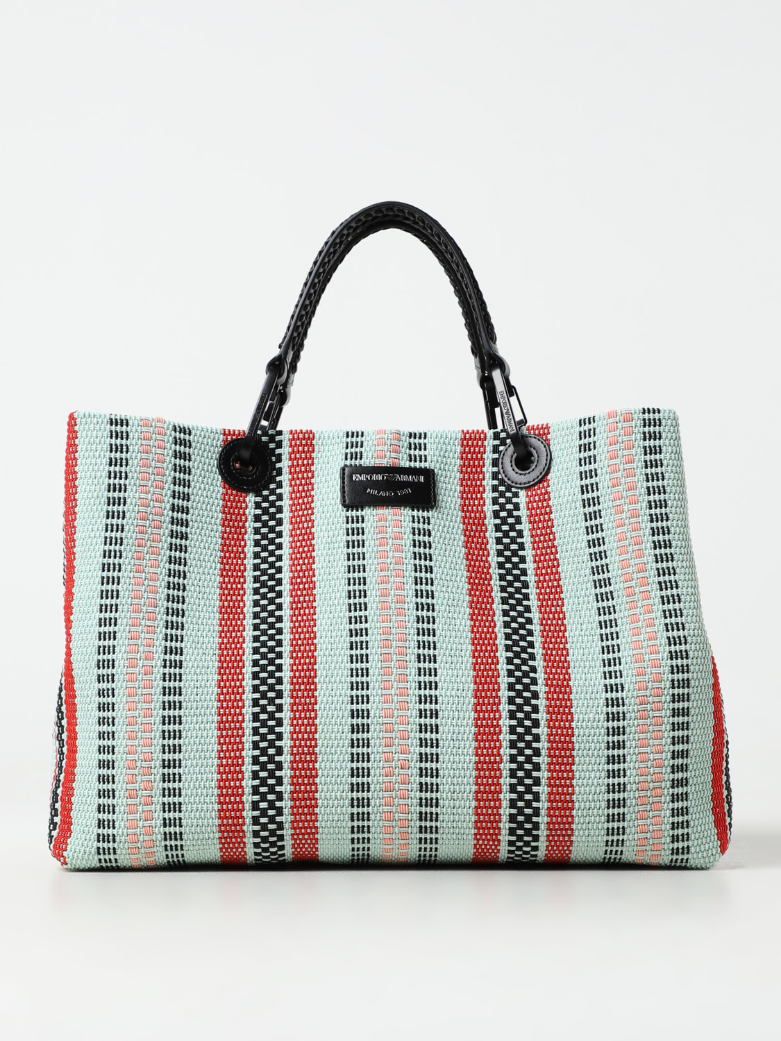 Emporio Armani Outlet Borsa in tessuto intrecciato Rosso Borse Tote Emporio Armani Y3D165YWQ2X online su GIGLIO.COM