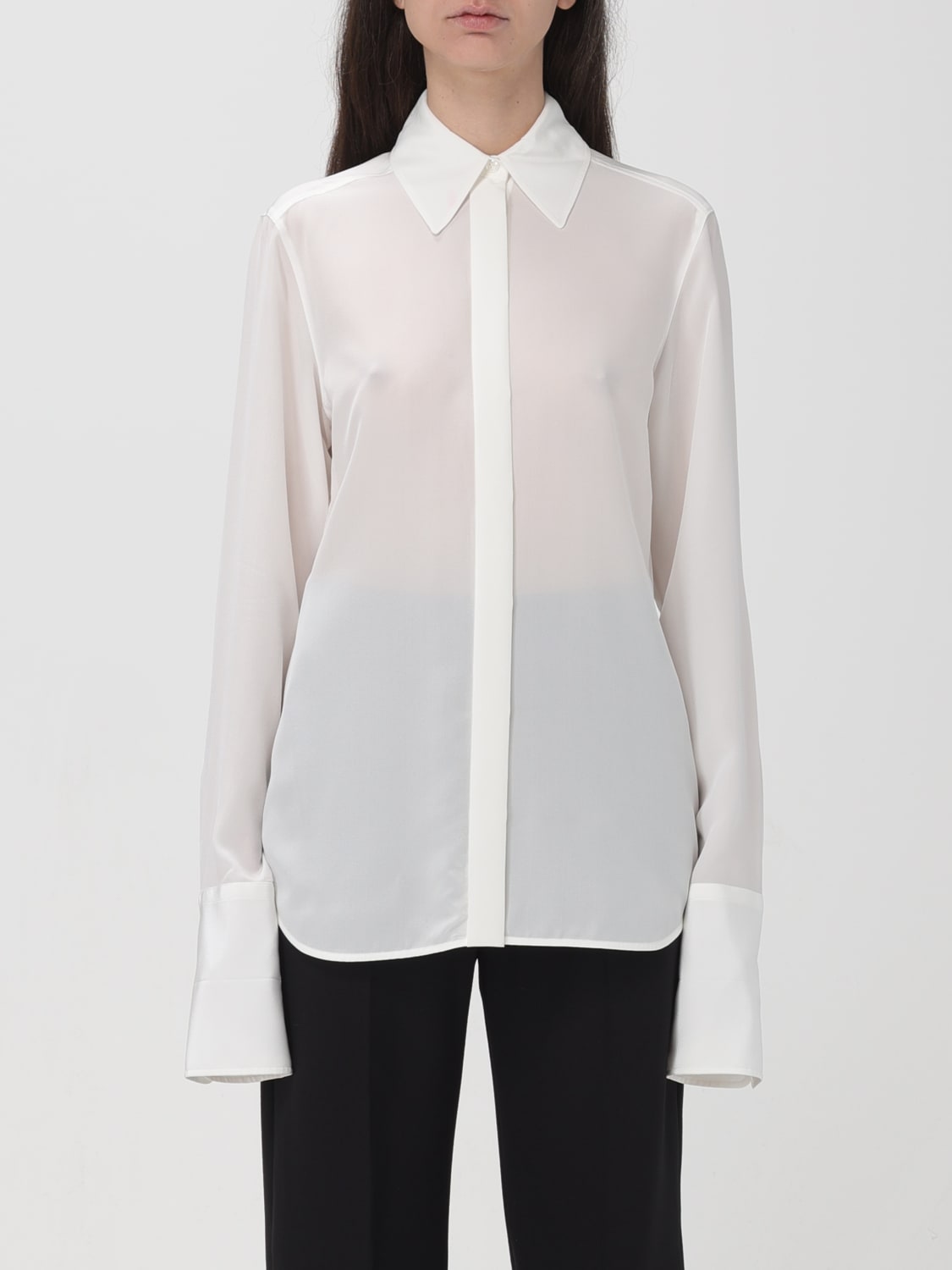 Camicia trasparente bianca deals