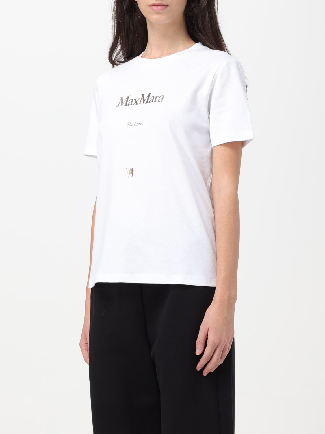 新品未使用新品未使用 Max Mara マックスマーラ ホワイトコットン Tシャツ XS