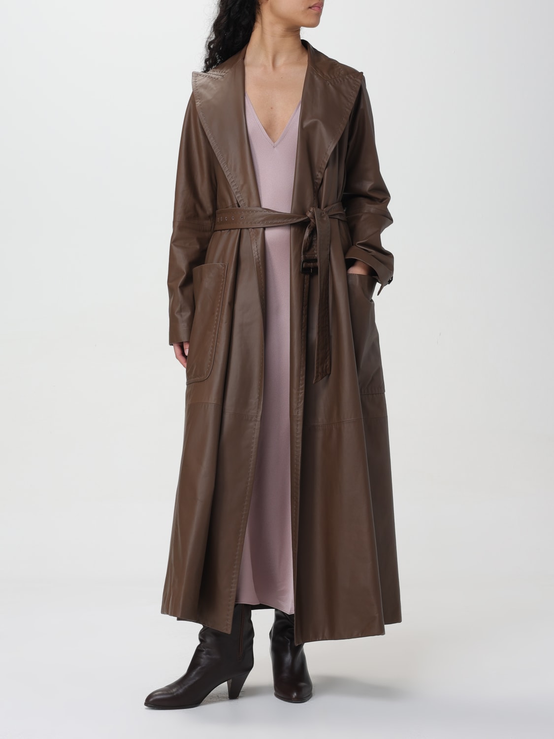 MAX MARA TRENCH COAT: Coat woman Max Mara, Leather - Img 2