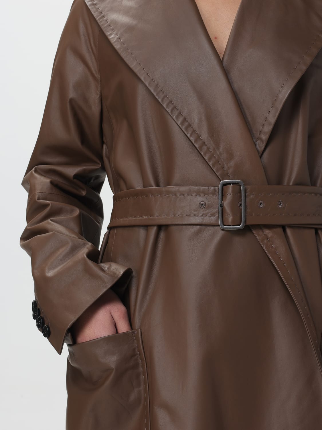 MAX MARA TRENCH COAT: Coat woman Max Mara, Leather - Img 5