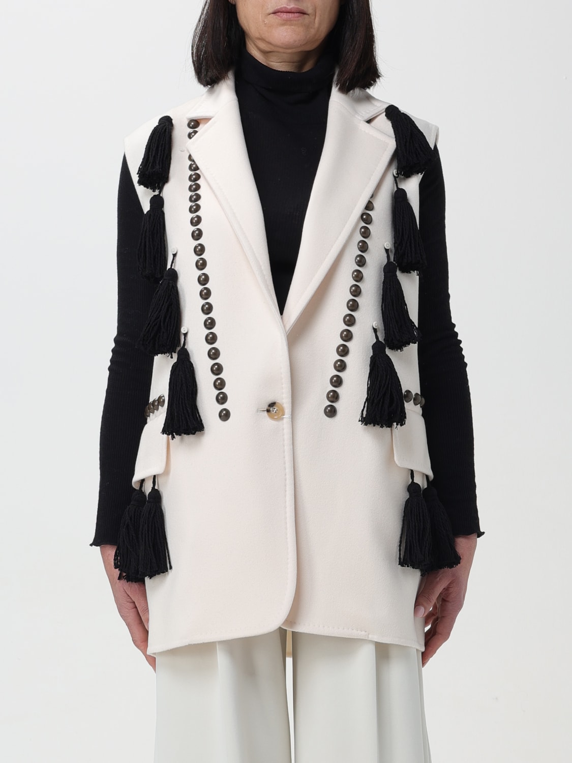 MAX MARA Blazer woman White Max Mara waistcoat 2411281011600 online at GIGLIO.COM