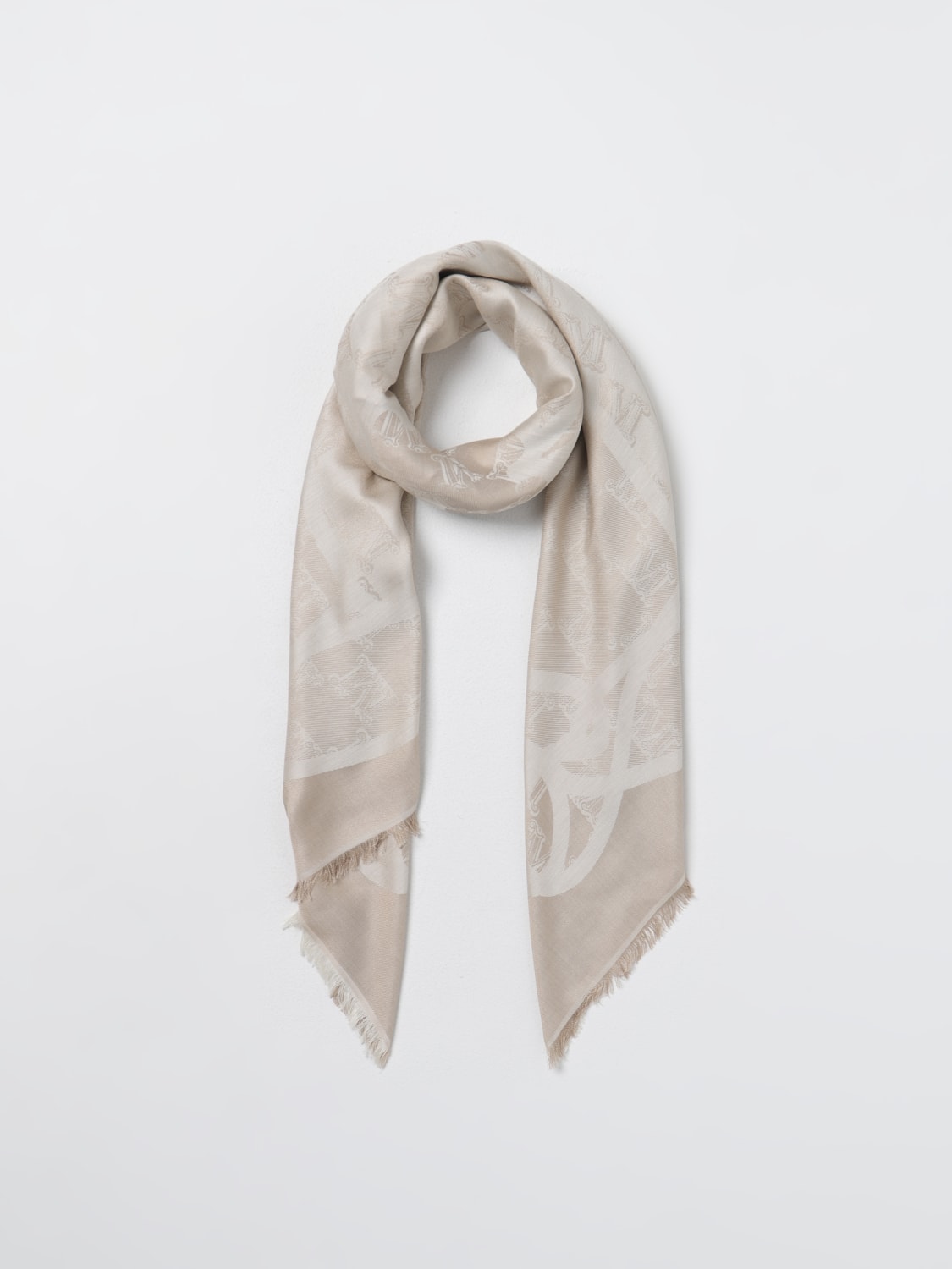 MAX MARA SCARF: Neck scarf woman Max Mara, Sand - Img 2