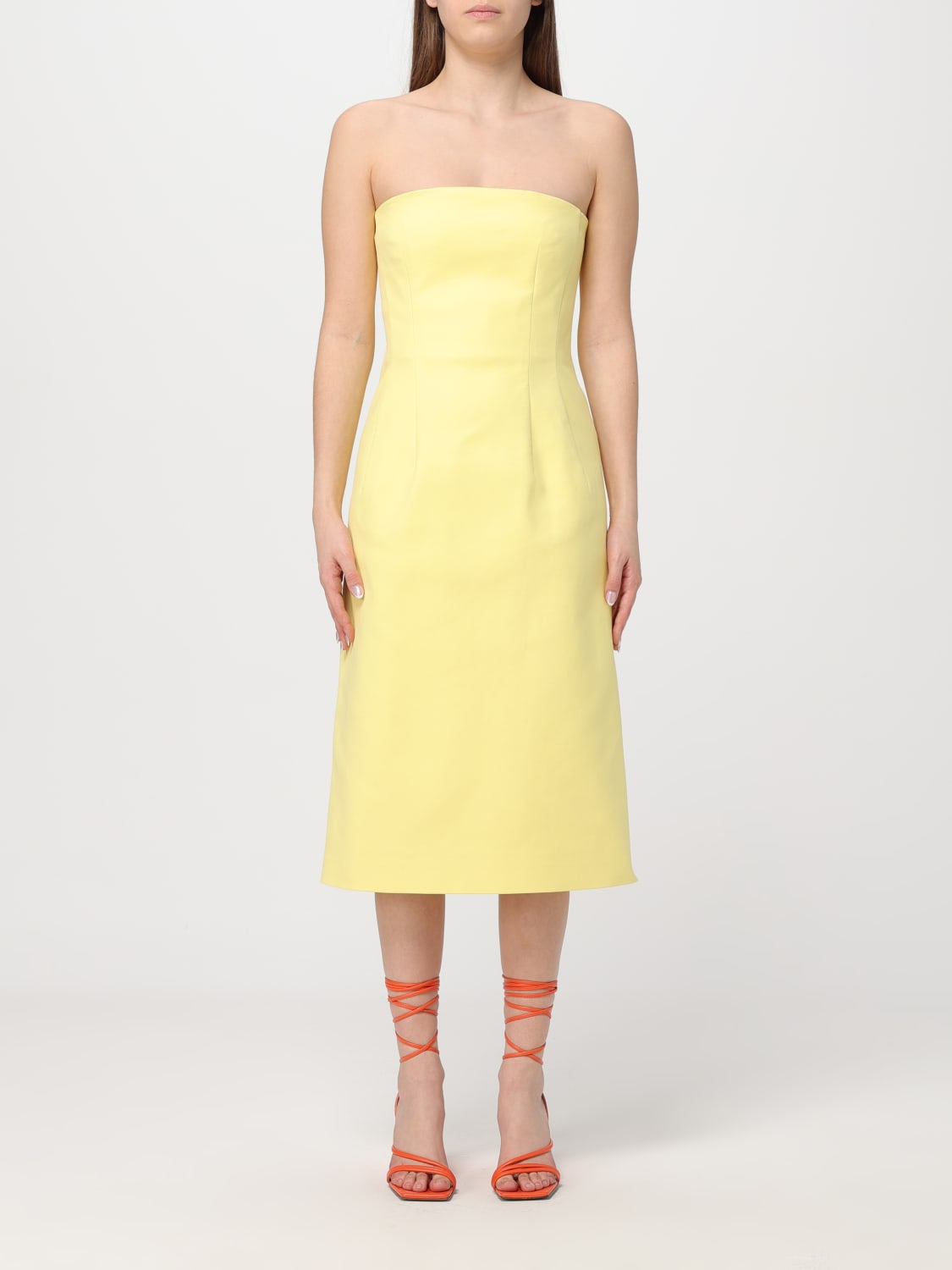 ワンピース SPORTMAX Woman Dress Yellow Sportmax Woman Mini Dress Light Yellow Size 6 Polyester