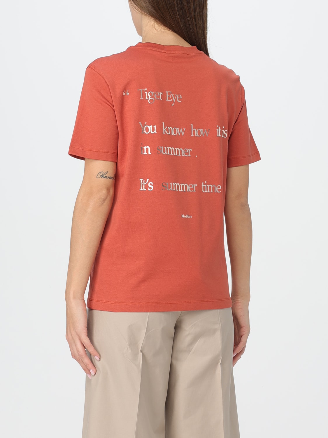 'S MAX MARA T-SHIRT: T-shirt femme 's Max Mara, Orange - Img 3