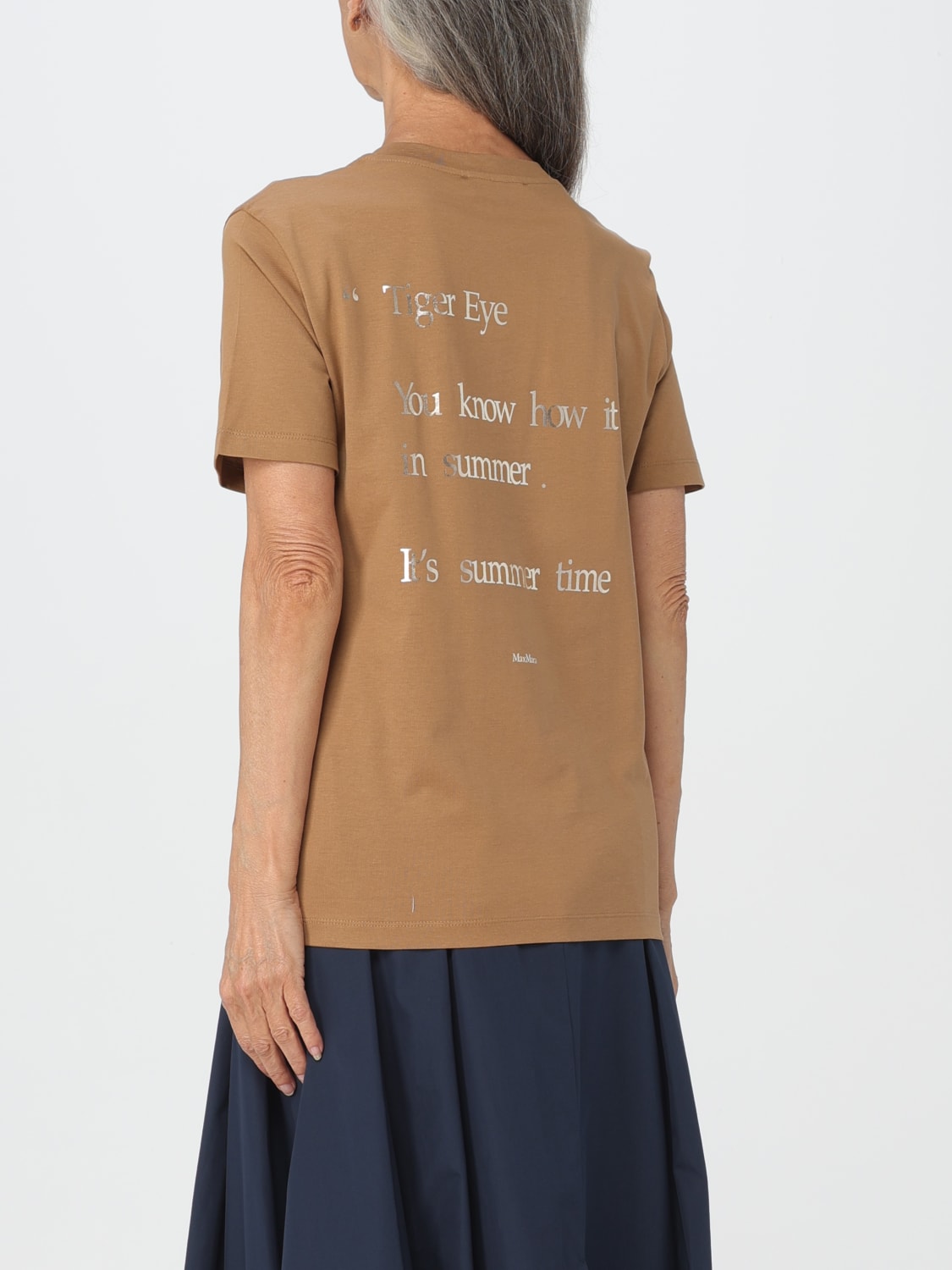 'S MAX MARA T-SHIRT: T-shirt woman 's Max Mara, Camel - Img 3