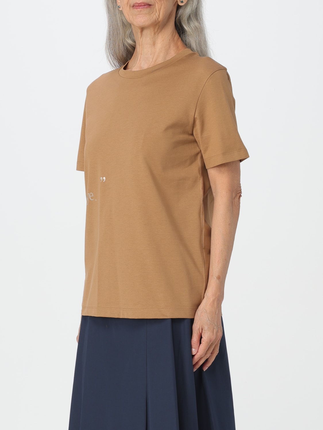 'S MAX MARA T-SHIRT: T-shirt woman 's Max Mara, Camel - Img 4