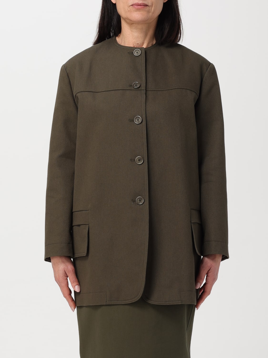 ジャケット MAX MARA Woman Jacket Green 2411041083600 004 Max Mara Outlet: Blazer woman - Green | Max Mara jacket