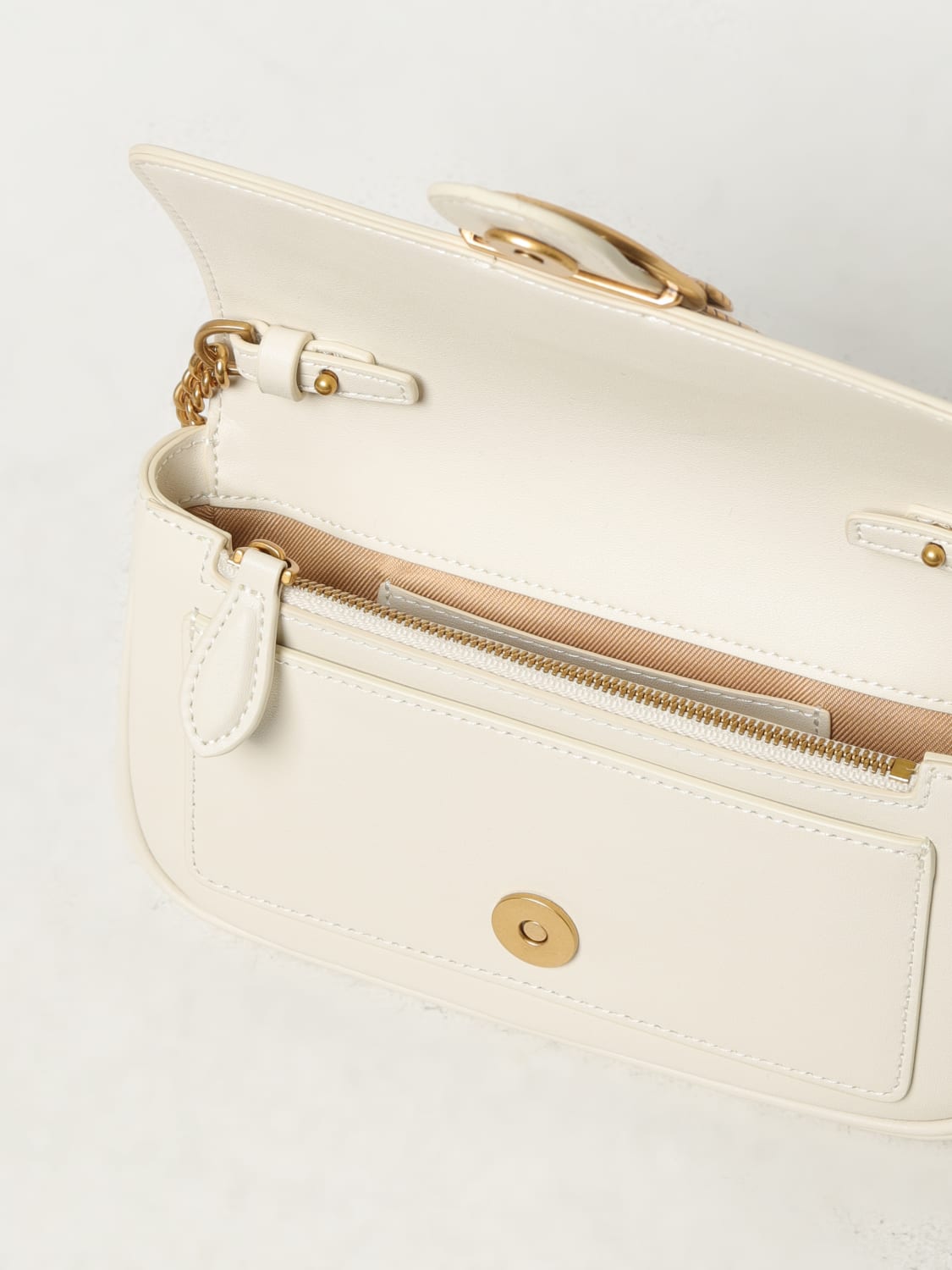 PINKO MINI SAC À MAIN: Sac porté épaule femme Pinko, Blanc - Img 3