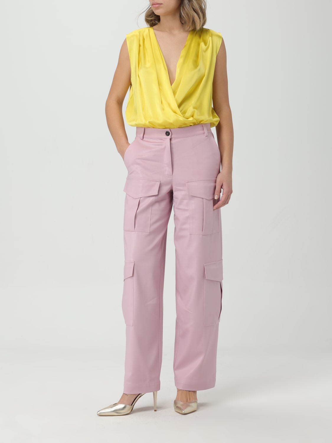 PINKO TOP: Body mujer Pinko, Amarillo - Img 5