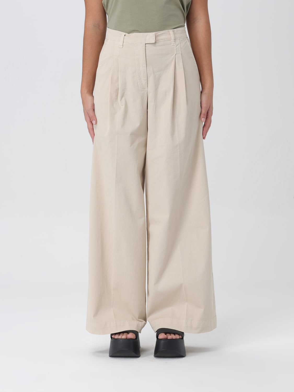 PINKO PANTS: Pants woman Pinko, Beige - Img 1