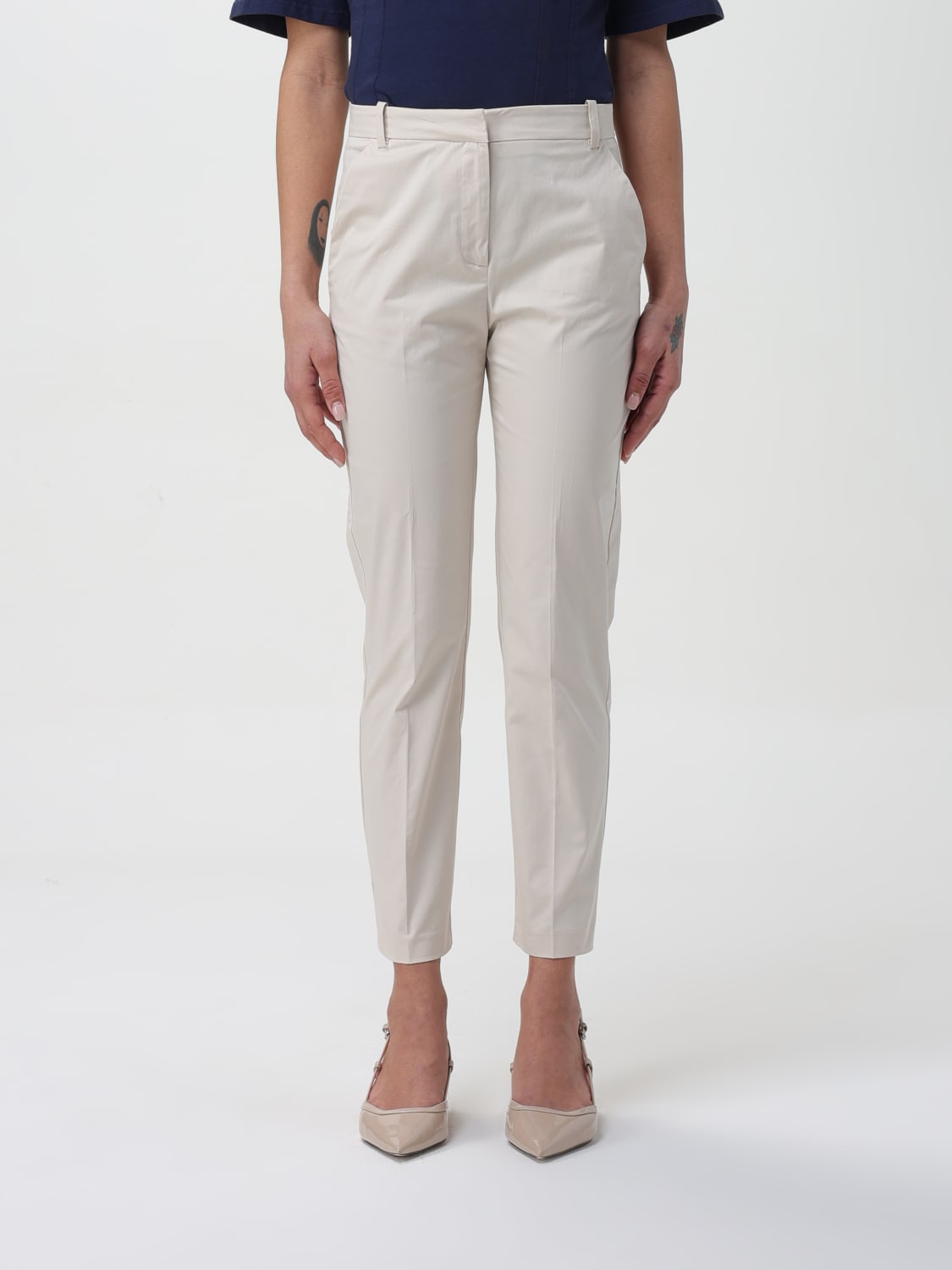 PINKO PANTS: Pants woman Pinko, Beige - Img 1