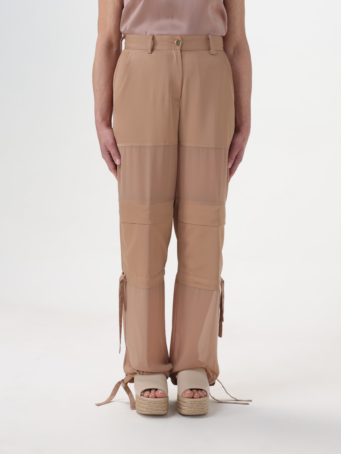 PINKO PANTS: Pants woman Pinko, Camel - Img 1